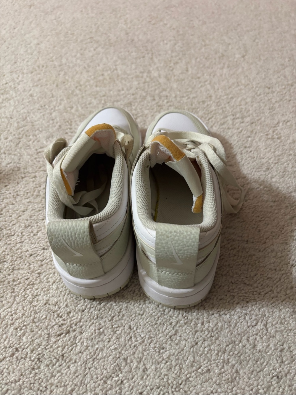 Nike Low-Top Sneakers in White, Sage Green and Tan - Picture 2 of 4